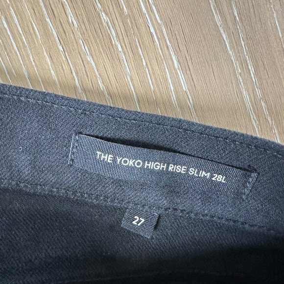 Aritzia Denim Forum Yoko High Rise Slim Jeans 28L in Stay Black Size 28 - Picture 4 of 6